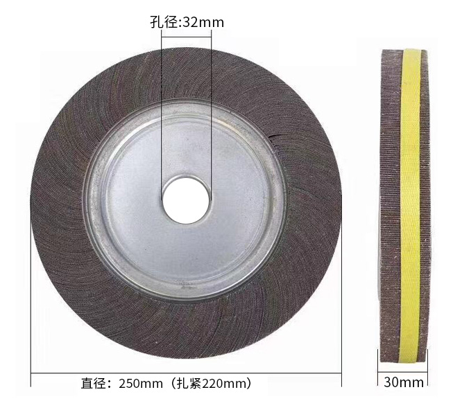 Esicutの紙やすりで磨く車輪の中国の工場ステンレス鋼の管磨く輝いた粉砕のカスタマイズされた300x25x36